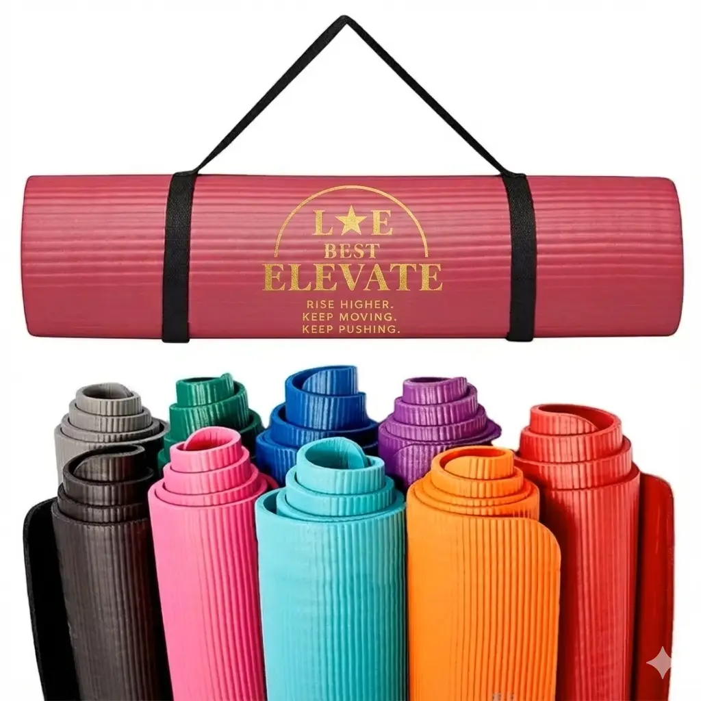 NBR Non-Slip Yoga Mat for Fitness &amp; Home Workouts