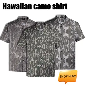 Men's Camouflage Hawaiian Shirt - Classic Fit, Short Sleeve Button-Up, Summer Outdoor Vacation Look, Perfect Gift for Dad or Him