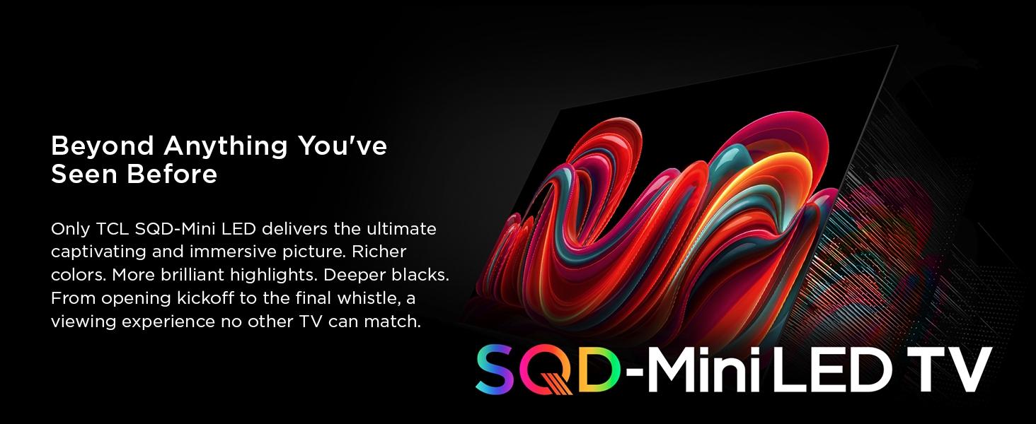 TCL QM8L Series 65‘’-98‘’ | SQD-Mini-LED QLED Smart TV | 2026 Model | 144Hz | Ultimate Color Brightness & Contrast | Google AI Bang & Olufsen | Voice Control Gaming Streaming Television tiktokshopbacktoschool