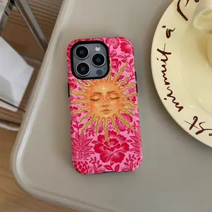 Sunflower Pattern Phone Case, Durable Shockproof Fashion Aesthetic Smartphone Cover for iPhone & Samsung Models, Stylish Protective Shell