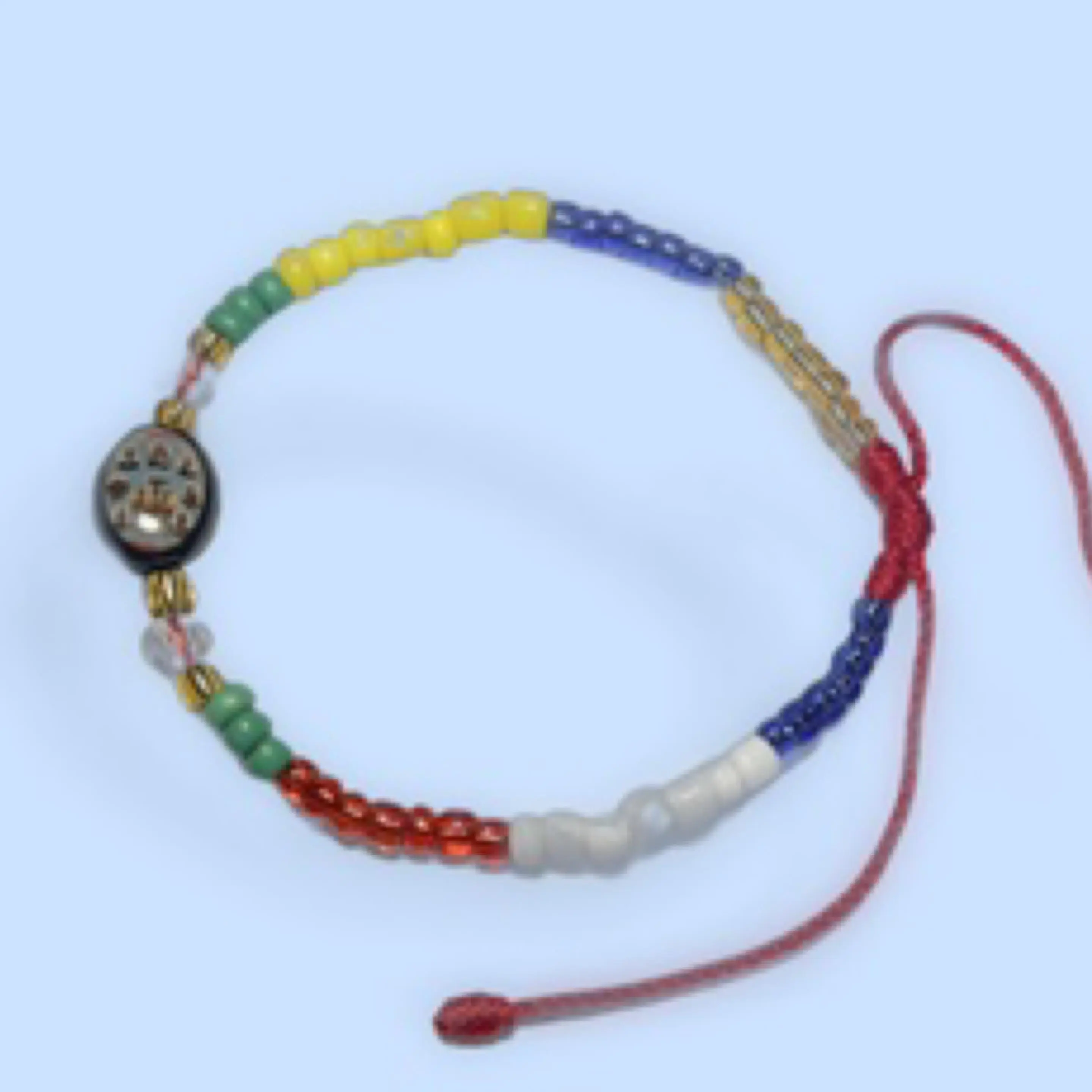 7 African Powers Multi-Color Bead Bracelet, Unisex Stackable Fashion Accessory for Daily Casual Wear, Beautiful, Colorful Mix, Jewelry, Bangle