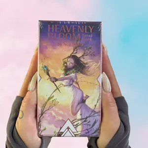 Heavenly Bloom Tarot Deck: 78-Card Deck with Rose Gold Gilt Edges – Diverse Fantasy Art, Worldbuilding, Includes 72-Page Guidebook with Lore, Upright and Reversed Card Meanings