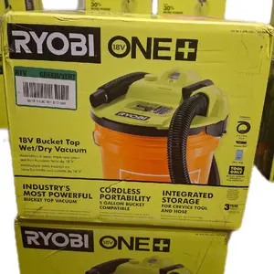Ryobi 18V One Plus Bucket Top Wet/Dry Vacuum Tool Only Versatile Cleaning 18V Power Easy Debris Disposal Home & Professional Use