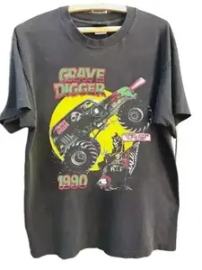 Grave Digger 1990 Vtg Retro Racing Unisex T shirt Men Women