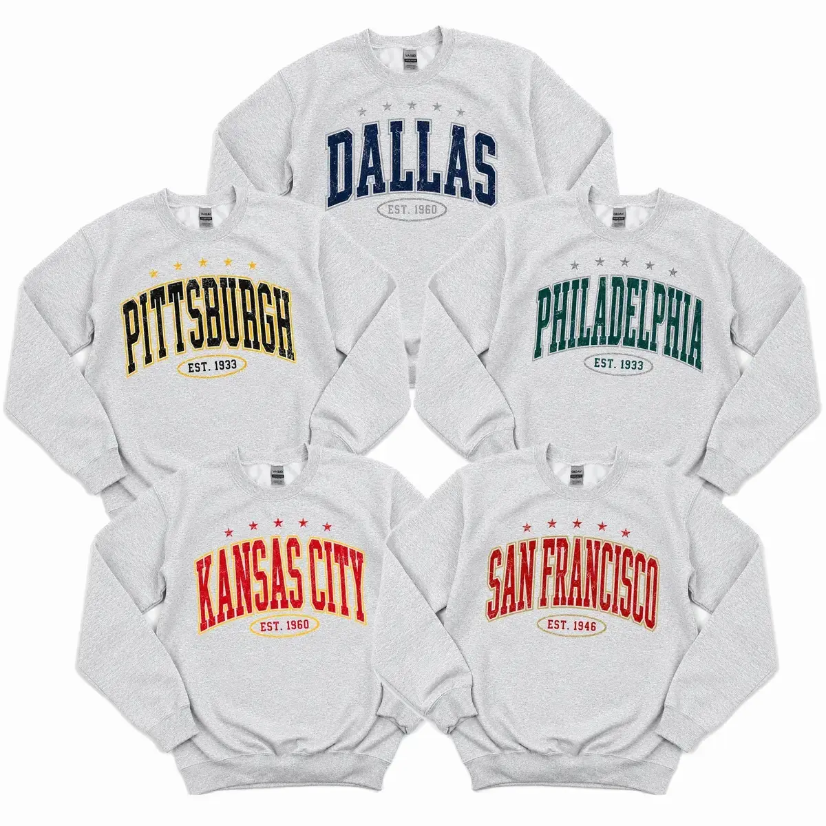 All Team Vintage Football Sweatshirt Apparel Classic - TrendWear USA