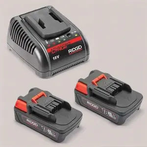 Ridgid 66013 18V 2.5AH Lithium Ion Batteries (2ea) & Charger Kit