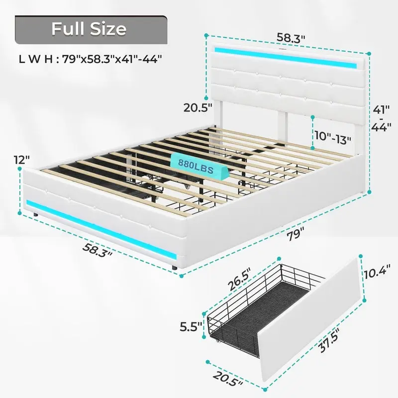 Full Bed with 4 Drawers