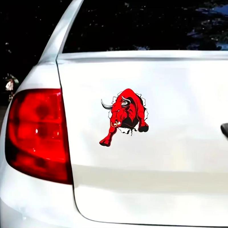 Angry Bull, Side Vinyl Decal with Aggressive Spanish Bull Design, Suitable for Trucks, Motorcycles, Metal Surfaces, Sticker for Cars