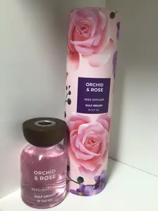 Gulf Orchid Diffuser 150 mL Reed Diffuser for Scented Perfume Aroma Fragrance Durable 4 to 5 Weeks Ambient Fragrance in Decorative Rose Box