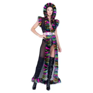 Electric Furry Vibes Hooded Coat