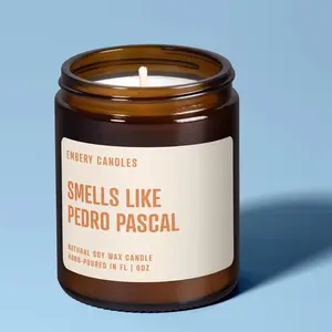 Smells Like Pedro Pascal | Soy Candle | Movie Lover Candle | Celebrity Crush | Home Decor | Best Friend Gift | Soy Candle | Handpoured Natural Candle | Funny Gifts | Theme Park Fan
