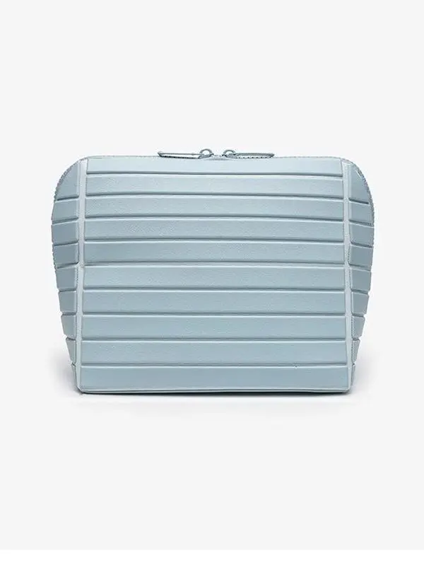 Stripe Hard-Shell Portable Vanity Case for Women, Large Waterproof PVC Makeup Bag with Compartments & Zipper for International Travel, Makeup Storage Bag, Vanity Organization, Organizer, Vertical Stripes, Beauty Storage Solutions, Assorted Color Make-Up B