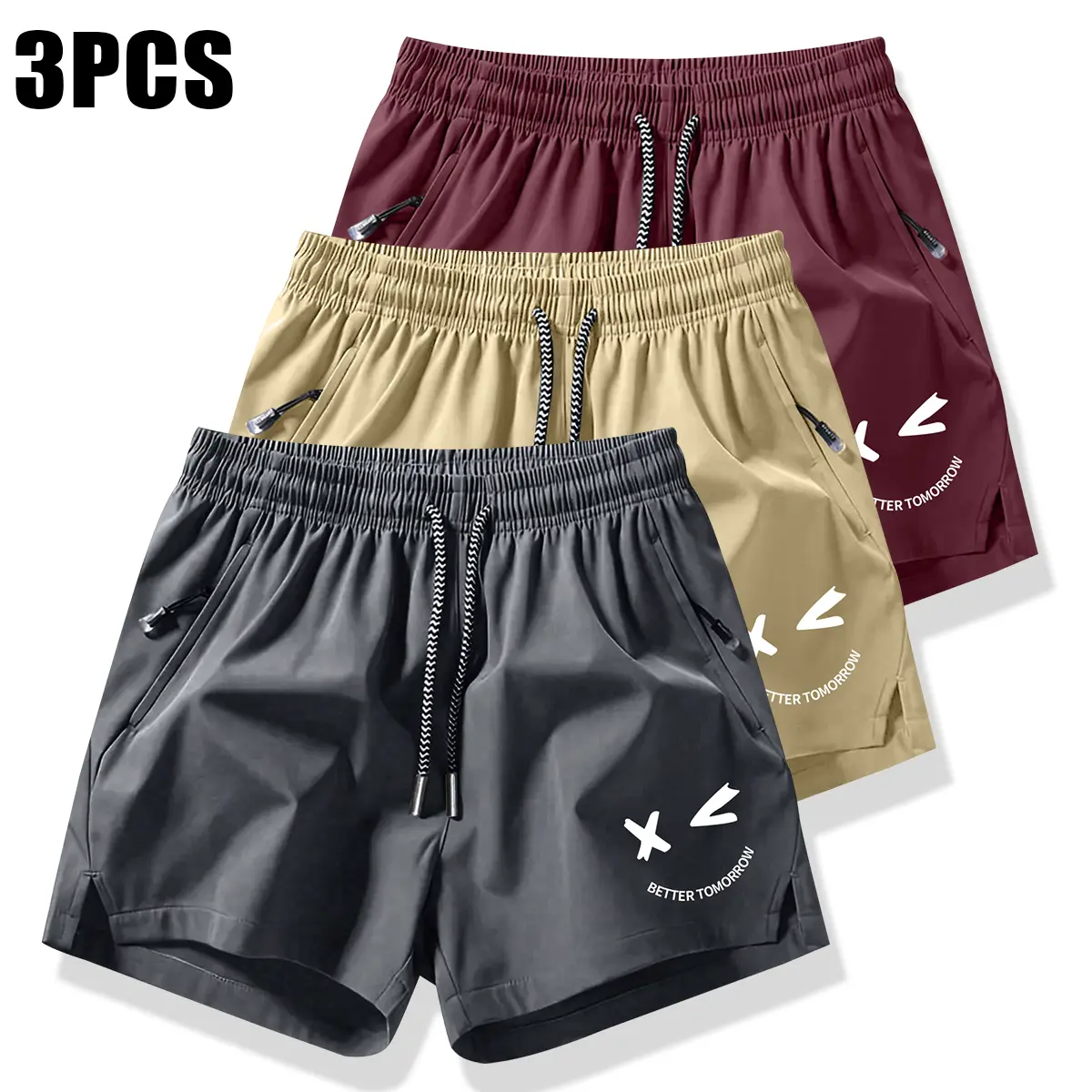 Dark Gray - Khaki - Wine Red