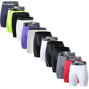 3pcs/4pcs men's flat underwear, quick-drying breathable tight shorts, high elasticity and comfortable to wear for basketball, running, and gym.Available in sizes S-XXXL