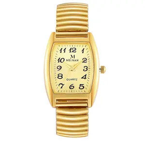 OIDEA Square Big Number Stretch Bracelet Watch for Men, Women and Seniors, Ultra-Thin Analog Quartz Wristwatch with Easy Reader Dial