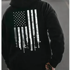 Tactical Flag Hoodie & T Shirt – Distressed American Flag with Rifles – Renolab Streetwear