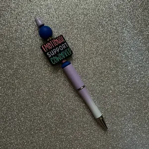Emotional Support Coworker Beaded Pen – Purple Ombre