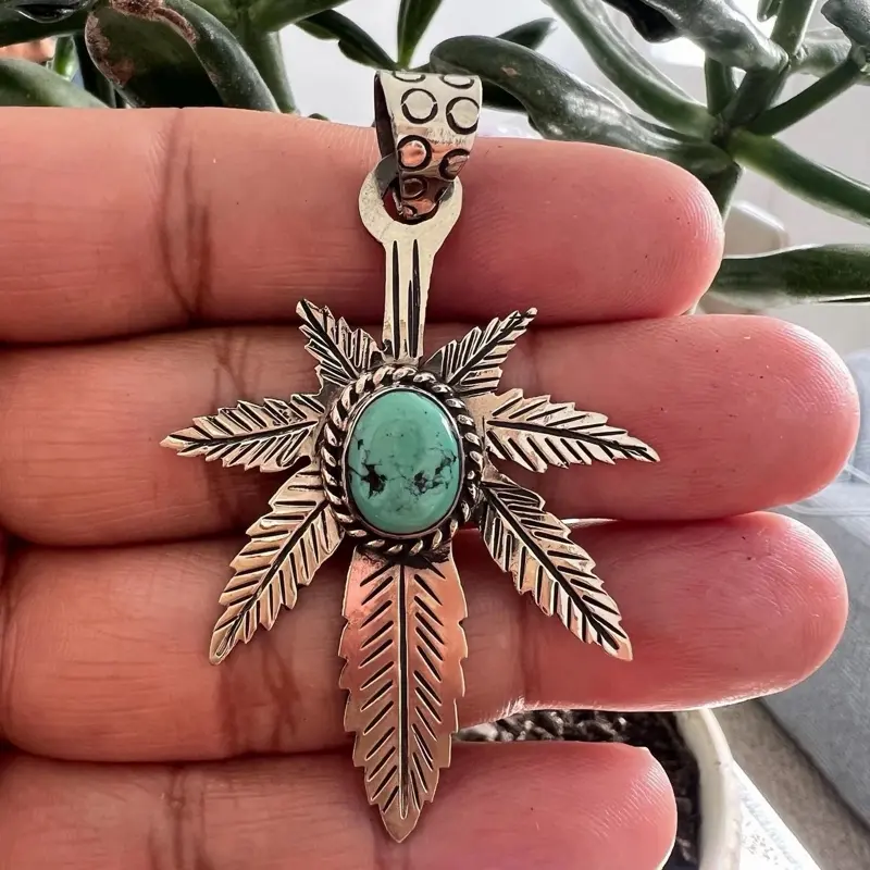 Handcrafted Feather Sunburst Pendant