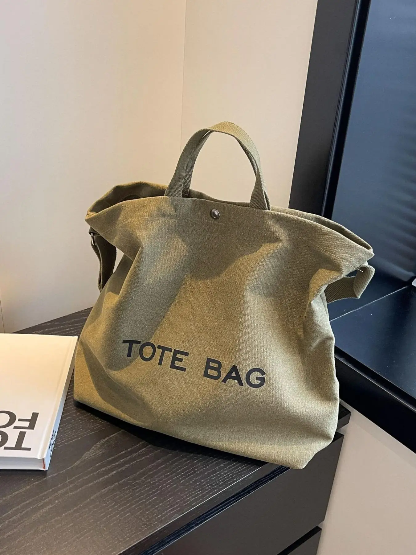 Fashion Letter Pattern Tote Bag, Large Capacity Shoulder Bag for Women & Men, Casual Trendy Versatile High-quality Daily Commuting Bag