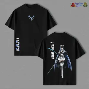Esdeath Akame ga Kill Waifu Ancient Mage Wizard Elf Game Anime Manga Movie 2 Sided Tshirt Graphic Tees Menswear