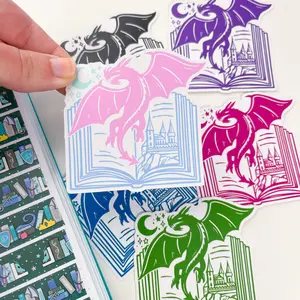 Fantasy Dragon Books Premium Vinyl Die Cut