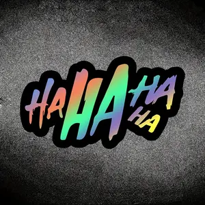 3PCS/SET  Version: Trendy Art "HAHAHA" Colorful Car Sticker, Funny Style Body Sticker, Suitable for Family Cars/SUVs Body Creative Decoration, Enhance Vehicle Personality Recognition Car Sticker, Sticker Decals