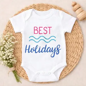 Soft Baby Bodysuit Best Holidays Print 100% Pure Cotton Tag-Free Snap Closure Breathable Cute Print Perfect For Daily Wear