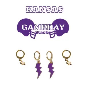 Kansas State University Classic Gameday Earring Stack