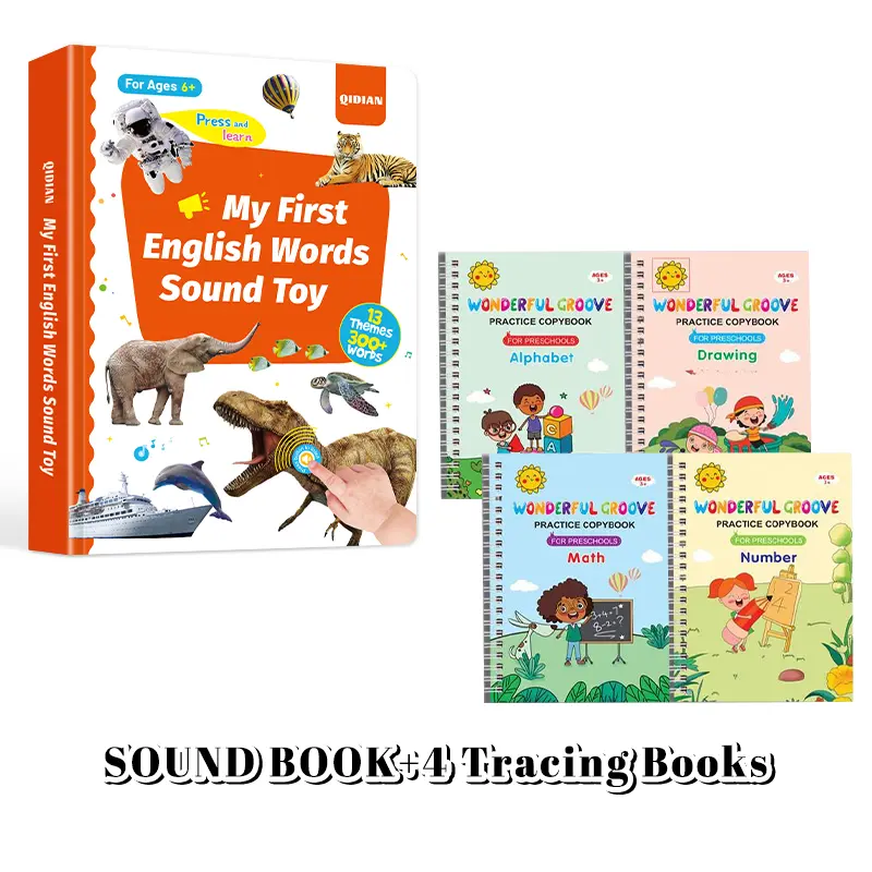 3-6Y |2025 Upgraded Sound Book+4 Tracing Books