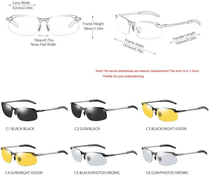 Paleshy Polarized Sunglasses for Men & Women, Classic Rectangular Lightweight Frames with Strong Metal Hinges, HD TAC UV-Resistant Lenses for Outdoor Activities, Sunglasses For Women