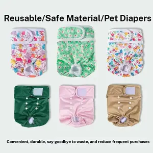 Reusable Dog Diaper, 3 Counts/set Female Dog Pull-Up Pants, Pet Cloth Diaper, Sanitary Pads, Puppy Pads, Aunt Anti Stripping Pants, Pet Supplies