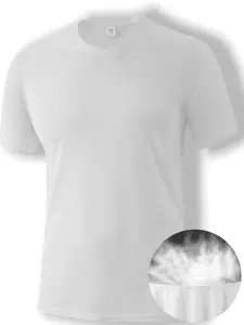 Men's Regular Fit Plain Round Neck Sports Tee, Casual Breathable Quick Drying Short Sleeve T-shirt for Outdoor Workout Running, Menswear for All Seasons