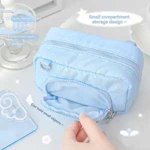 1PC Soft Camera Bag Versatile Storage Pouch, Single Shoulder Crossbody Detachable Design, Ideal for Travel & Daily Use, Durable Material