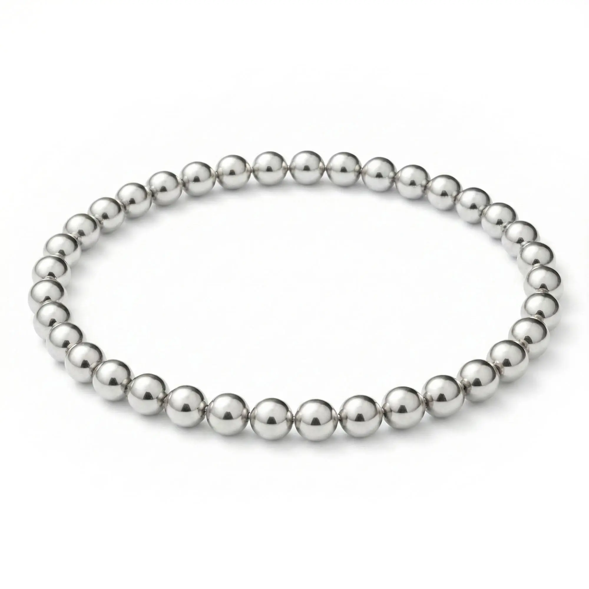 8MM Silver Ball Bracelet