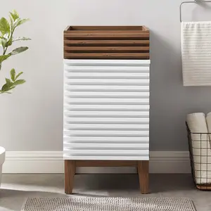 Modway Render 18" Bathroom Vanity Cabinet (Sink Basin Not Included) in White Walnut