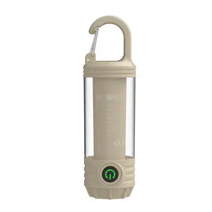 5 in 1 Portable Camping Light Multifunctional LED Lantern, IPX4 Waterproof Outdoor Hook Light with 3 Color Modes, Type-C USB Rechargeable Tent Light for Camping Hiking Emergency