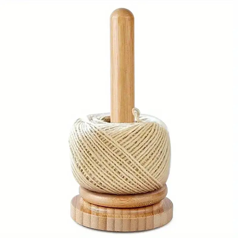 Wooden Yarn Holder with Twirling Mechanism, Rotatable Yarn Ball Stand Holders for Knitting and Crocheting, Crochet Gift for Knitting Lovers, Yarn Spin