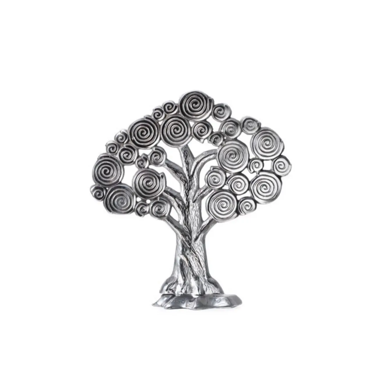 Tree of Life with spiral design. Made of Mexican Pewter