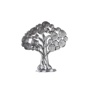 Tree of Life with spiral design. Made of Mexican Pewter