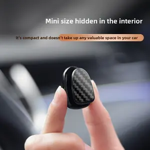 4-Piece Carbon Fiber Car Interior Hooks, Self-Adhesive Dashboard & Center Console Storage, No Glue Needed, Compact Multi-Functional Organizer