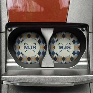Personalized Car Coasters | Custom Car Accessories | Golf | Set of 2