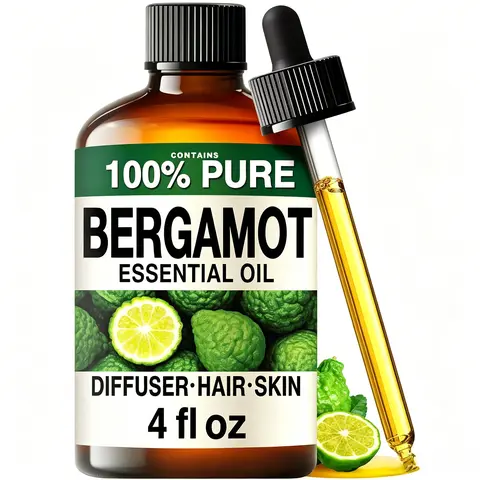 KUKKA Bergamot Essential Oil 4 FL OZ – Fresh Citrus-Floral Scent, Diffuser
