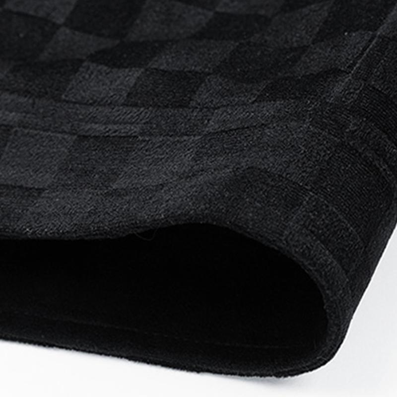 Men's Black Patterned Suede Wool Jacket with Front Flap Pockets and Button Closure, Suitable for Autumn Wear - Fashionable and Practical Top - Aesthetic - Fashion men outfits