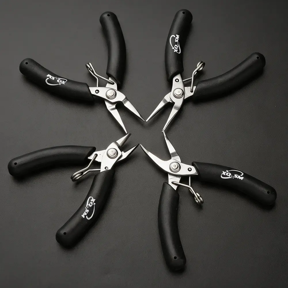 DiySoSo 4PCS Jewelry Making Tool Kit, DIY Craft Pliers Set with Flat Nose, Round Nose, Chain Nose Pliers and Wire Cutter for Handmade Crafts