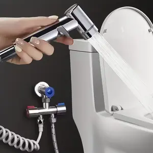 High-Pressure Toilet Spray Gun Nozzle, Bathroom Water Jet Sprayer, Modern Bidet Sprayer, Home Use Pressure Booster, Single Spray Gun Without Accessories