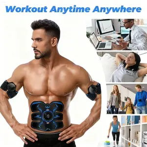 Ab Workout, USB Rechargeable Wireless Trainer ,Wearable Abdominal Training ,Portable Fitness Patch