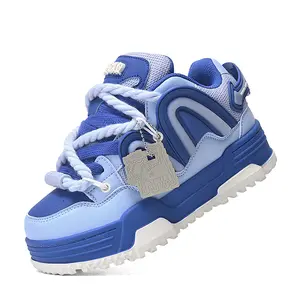 Q-AND Outdoor Casual Shoes, Outdoor Women's Shoes, Women's Casual Sports Shoes, Skateboard Shoes, Non-slip And Shock-absorbing, Thick And Comfortable, Thick Shoelaces, Sea Blue Color, Suitable For Outdoor Sports, High Appearance, Suitable For Young People