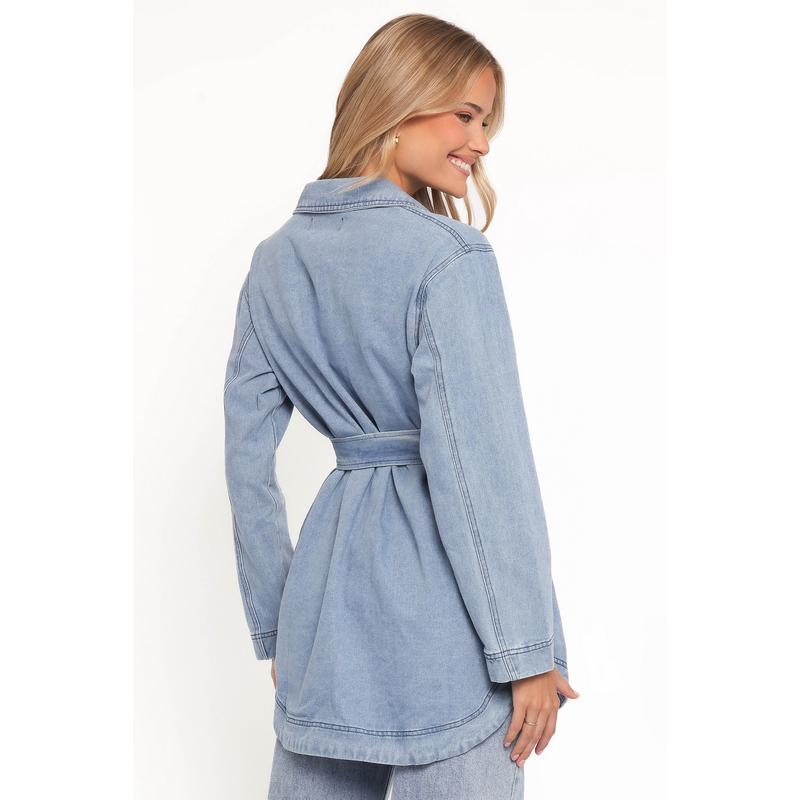 Donovan Denim Tie Jacket - Light Denim