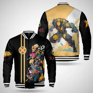 Custom Comic Style Varsity Jacket, Superhero Personalized Bomber, Unique Art Streetwear Layer, Best Friend Birthday Gift Idea