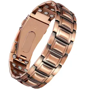 Men's Retro Magnetic Bracelet, Retro Adjustable Folding Clasp Wristband, Stylish Personalized Decorative Jewelry for Daily and Party Wear
